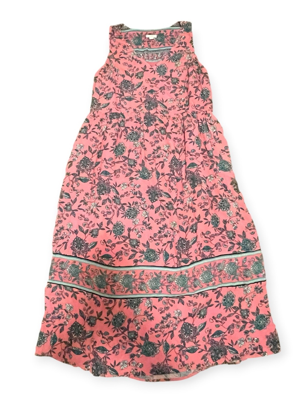 J.Jill Pink Floral Maxi Dress M